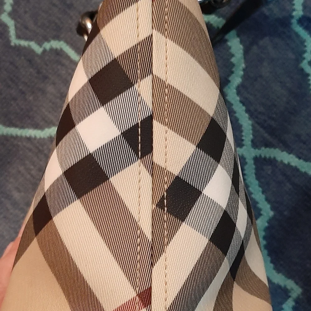 Burberry Vintage Y2K Women's Nova Check Pattern Satchel Bag Purse, Dust … - Picture 5 of 14